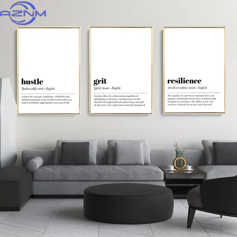 Funny Office Definition Poster Canvas Painting Motivational Words Canvas Painting Wall Art Picture Living Room Home Decor Mural