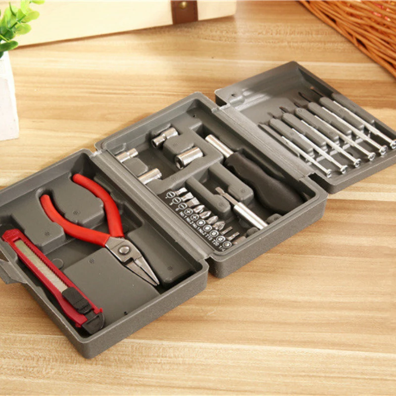 24PC Tool Set Household Multifunctional Hardware Toolbox Gift Kit Tool Box  Phone Repair Tools