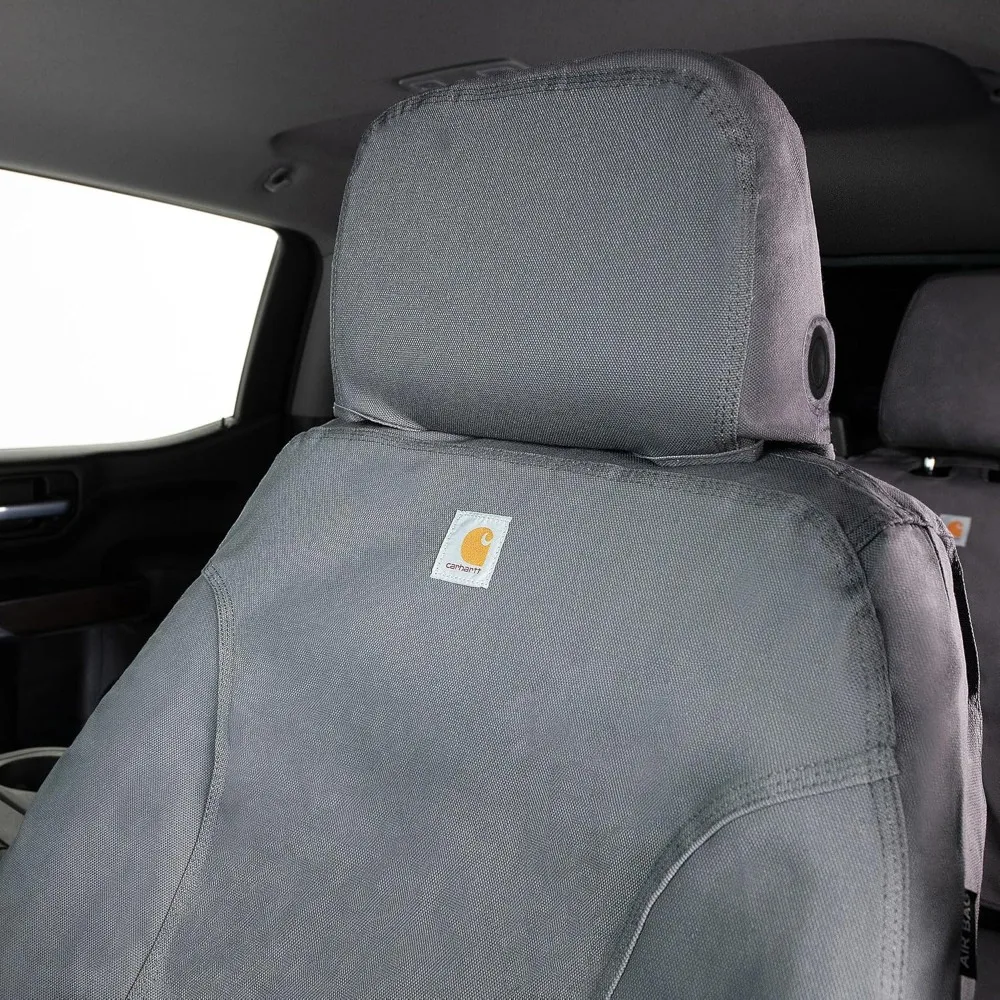 Niestandardowe pokrowce na siedzenia Carhartt do Forda F-150 (roczniki 2009-2014) i Forda F-250/F-350 (roczniki 2011-2016) z fotelami typu bucket w pierwszym rzędzie, materiał Duck.