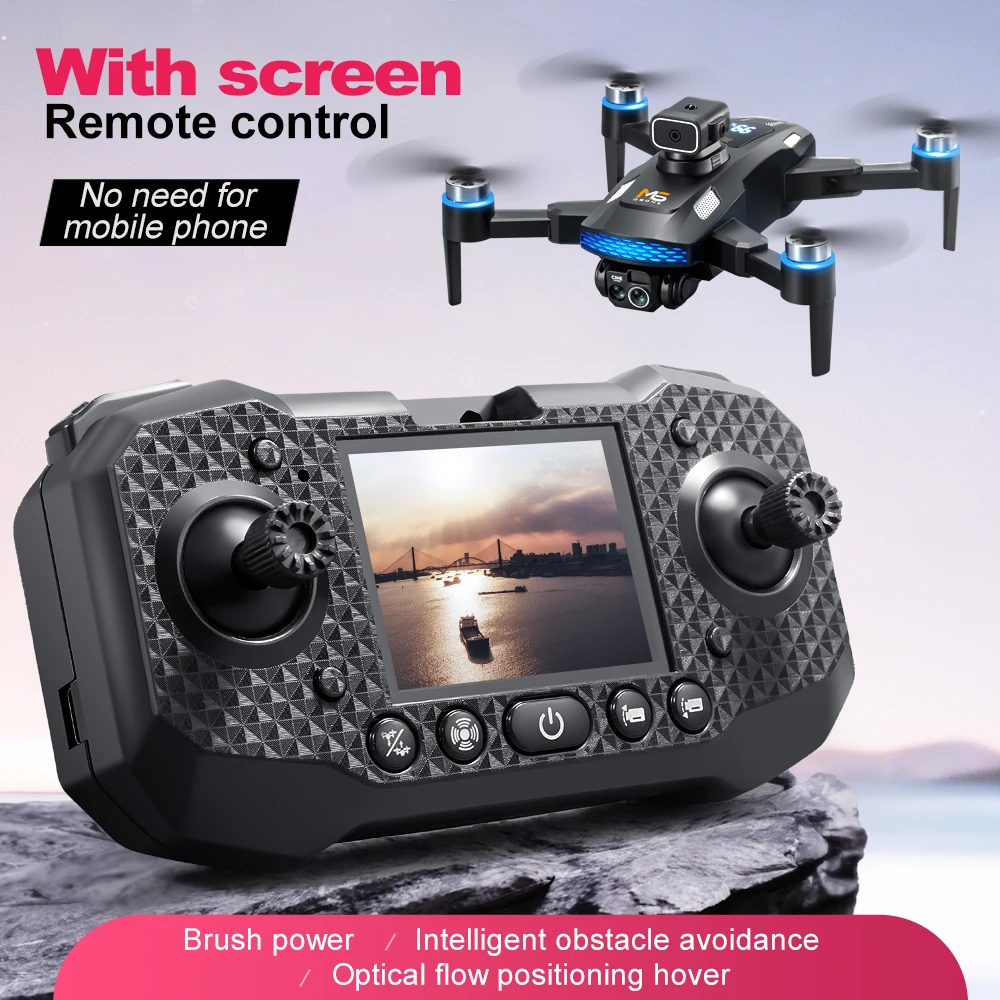 

New M6 drone camera screen controlled aerial photography foldable portable drone 8k professional Optical flow obstacle avoidance