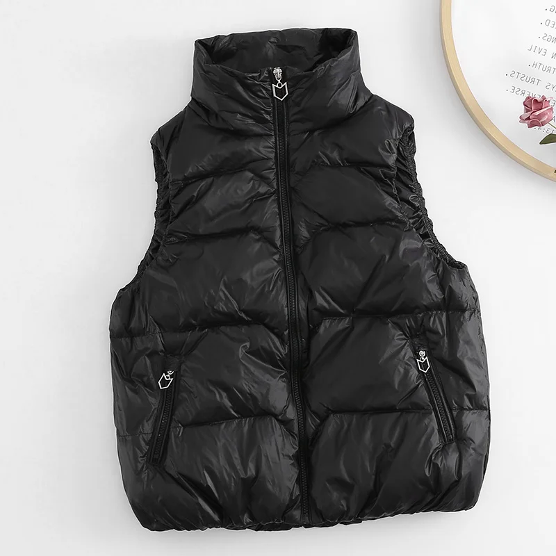 

plus Size Thiened Winter Jaet Women's Loose Casual Layered Stand Collar Vest Top Heavy Du Faionable Outerwear