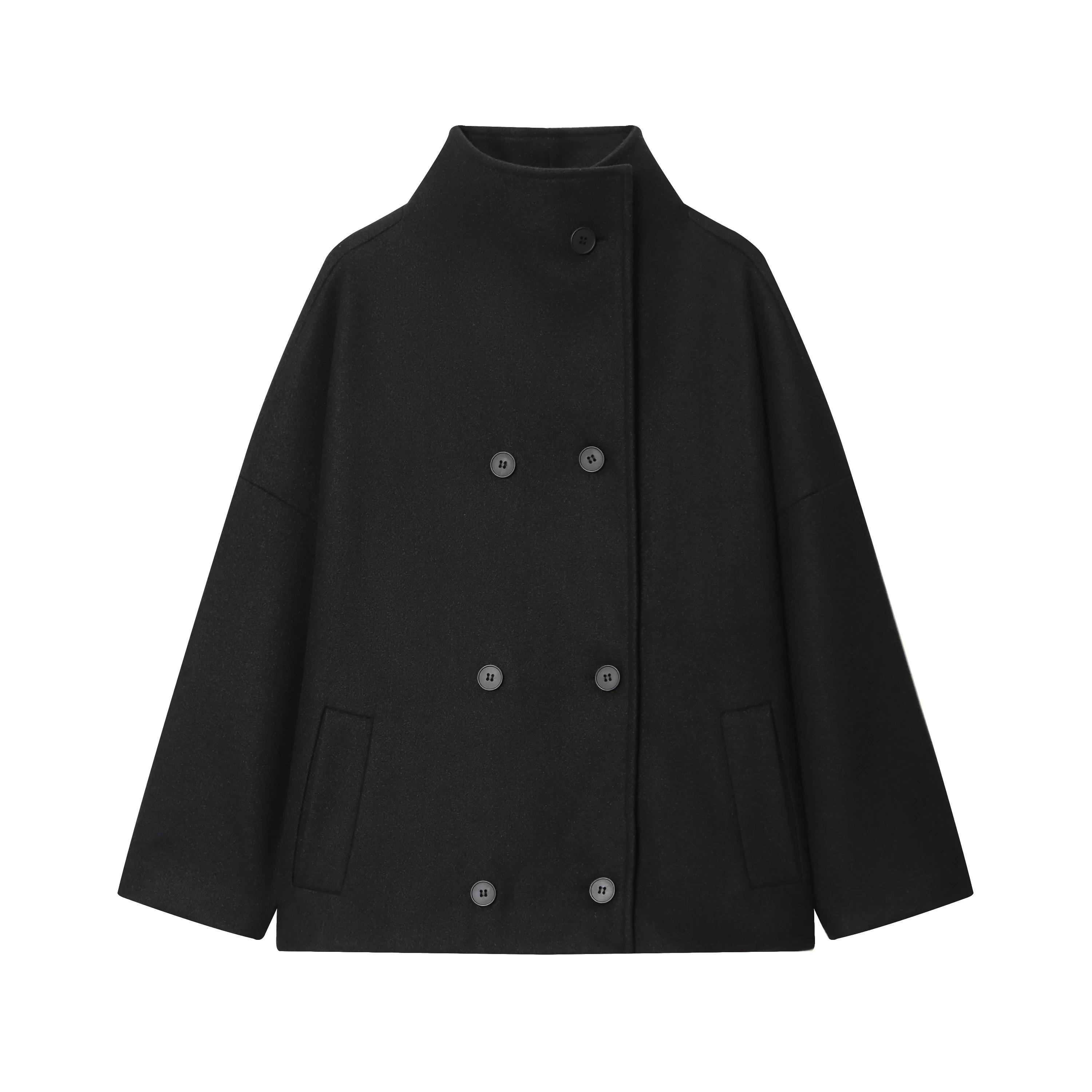 여성 캐주얼 시크 재킷 긴 소매 더블 버튼 코트 패션 2025 가을 겨울 코트