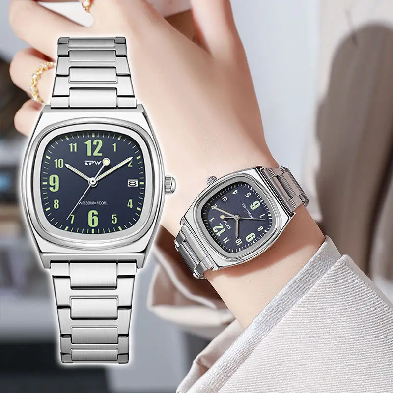 

2025 New Minimalist Women's Luminous Quartz Watch Fashionable Steel Band Compact Wristwatch for Female Students Ladies Girls