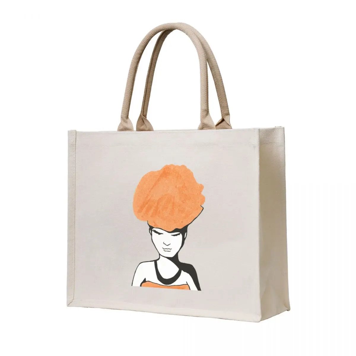 

The girl in orange Tote Bag tote bag Handbags women Canvas sac pour femme
