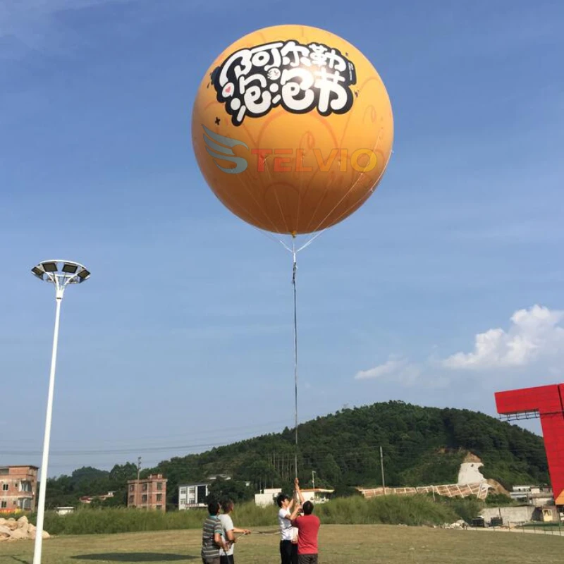 PVC Advertising Inflatables Custom Logo Flying Advertising Balloon Giant Large 4M Inflatable Helium Balloons