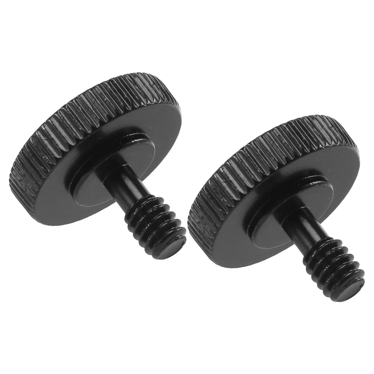 Thumb สกรูกล้อง QUICK RELEASE 1/4 นิ้ว Thumbscrew L สกรูยึดอะแดปเตอร์ด้านล่าง 1/4 นิ้ว-20 ด้ายหญิง (Pack of 2)