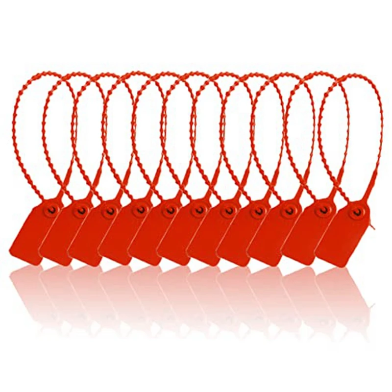 100 Piece Plastic Tamper Seals Numbered Zip Ties Tags For Fire Extinguisher,Shipping,250Mm B