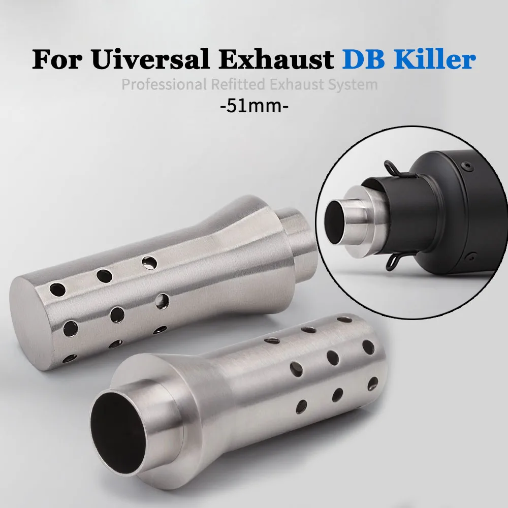 New DB Killer Universal 51mm Motorcycle Exhaust Pipe DB Killer Moto Exhaust Muffler Noise Sound Eliminator
