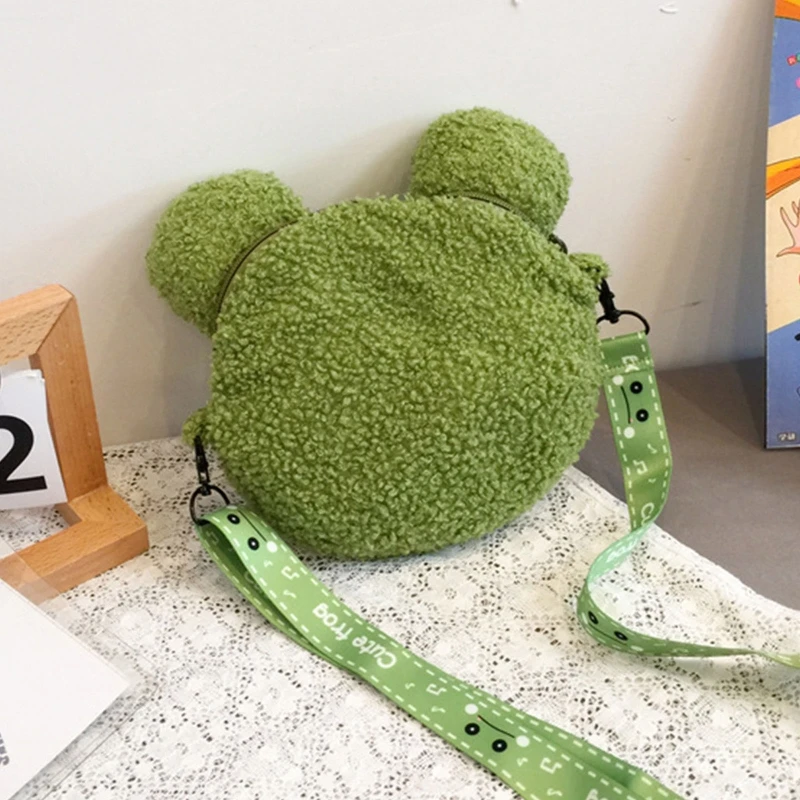 à bandoulière en peluche dessin animé pour poupée, messager laid mignon pour grenouille pour Dai