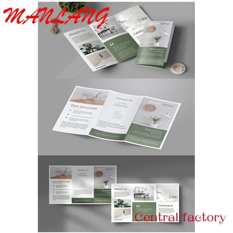 Custom  custom printed high quality factory cheap price A4 A5 two fold/three fold flyer / brochure printing