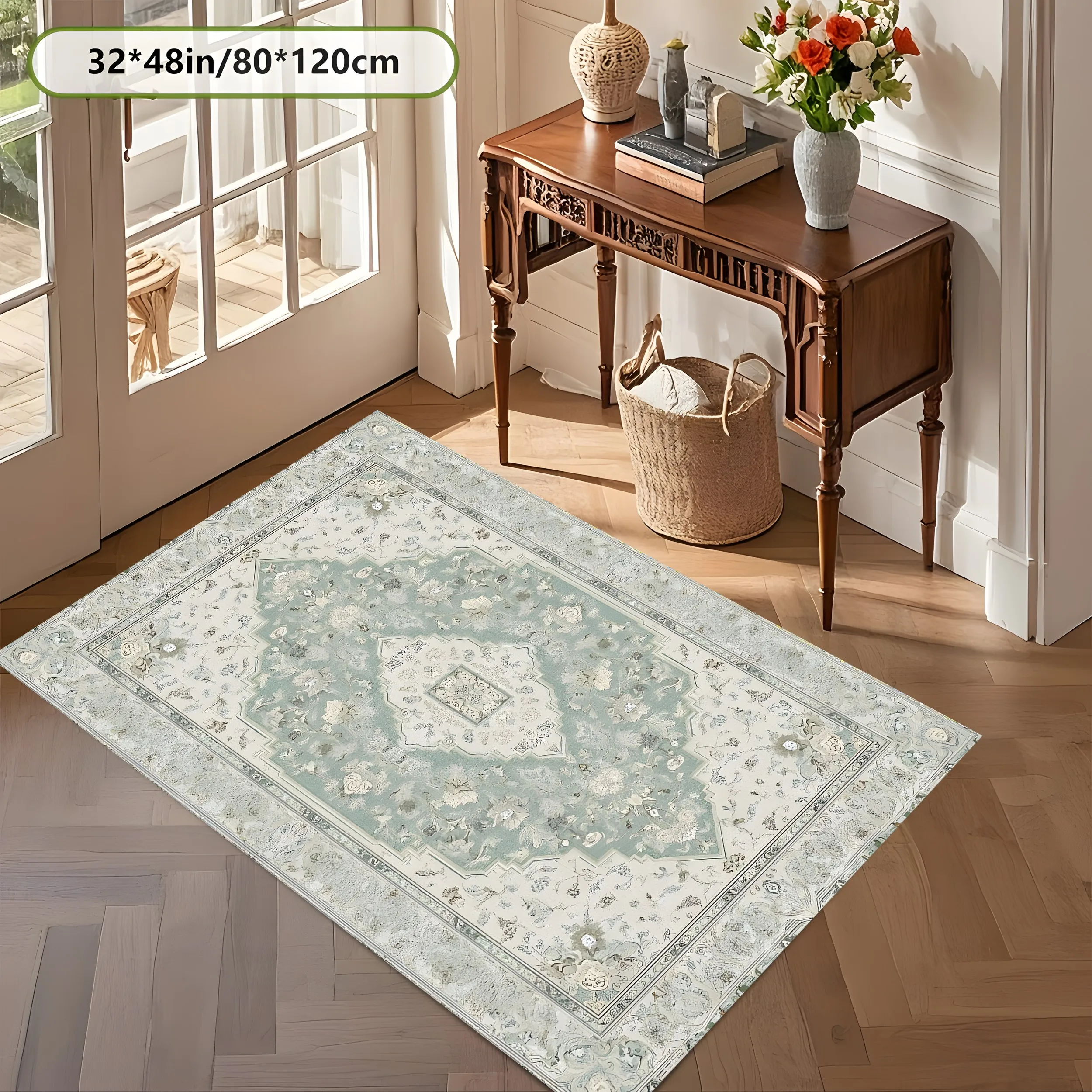 2D Large Carpet Light Retro Persian Pattern French Light Luxury for Living Room Coffee Table