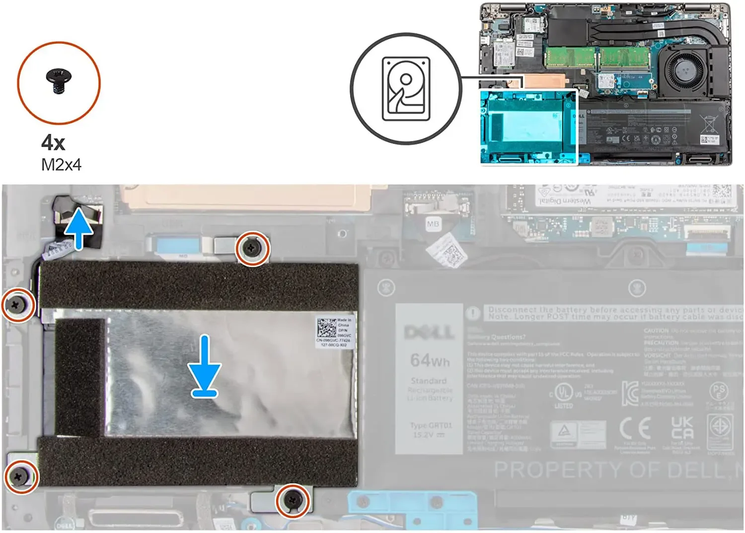 하드 드라이브 어댑터 케이블 SSD HDD 브래킷 0PCX32 PCX32 096GVC 96GVC Dell Latitude 5521 E5521 Precision 3561 M3561