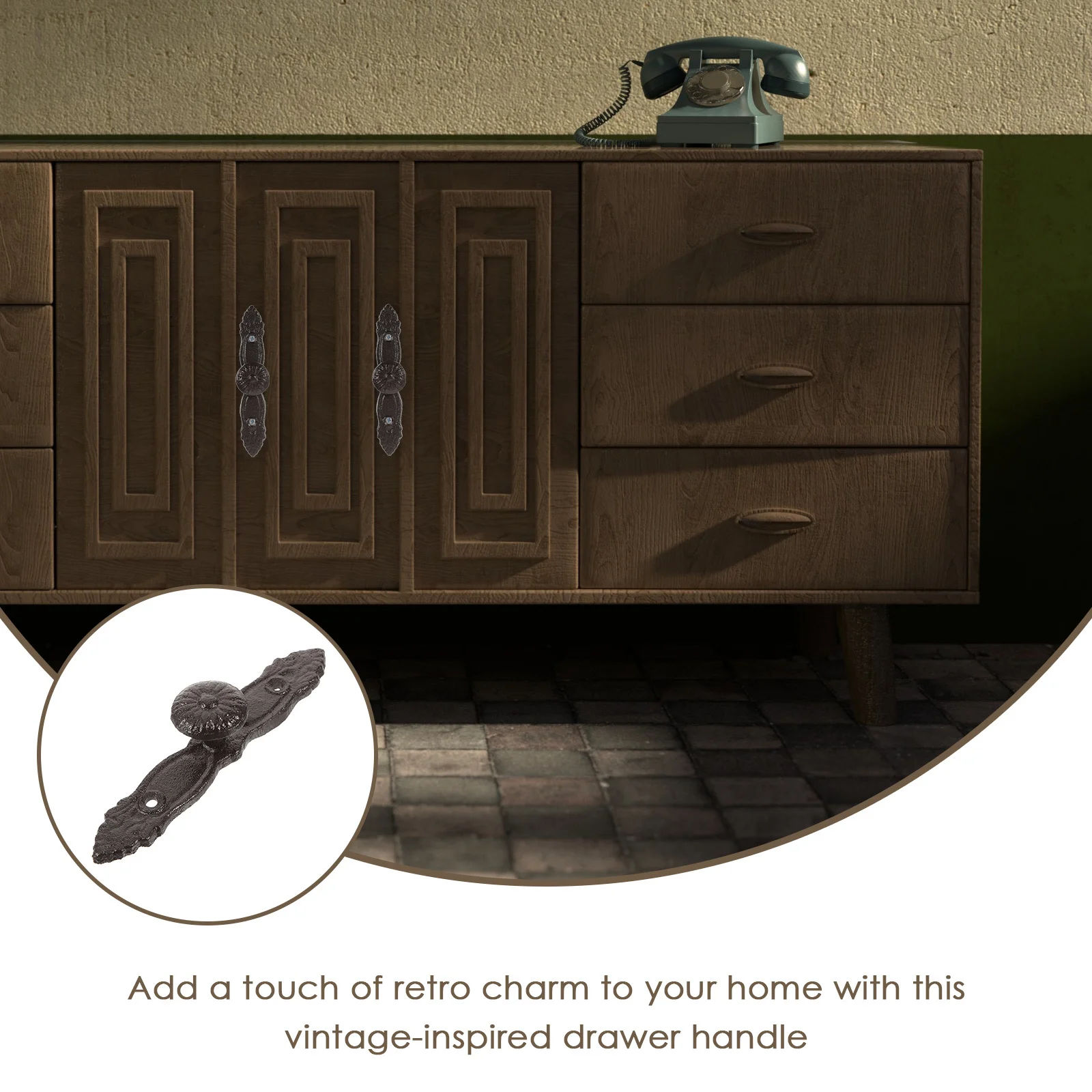 

Cast Iron Vintage Furniture Drawer Pull Handle Heavy Duty Cabinet Knob Replacement Furniture Part Door Handle Drawer Pulls