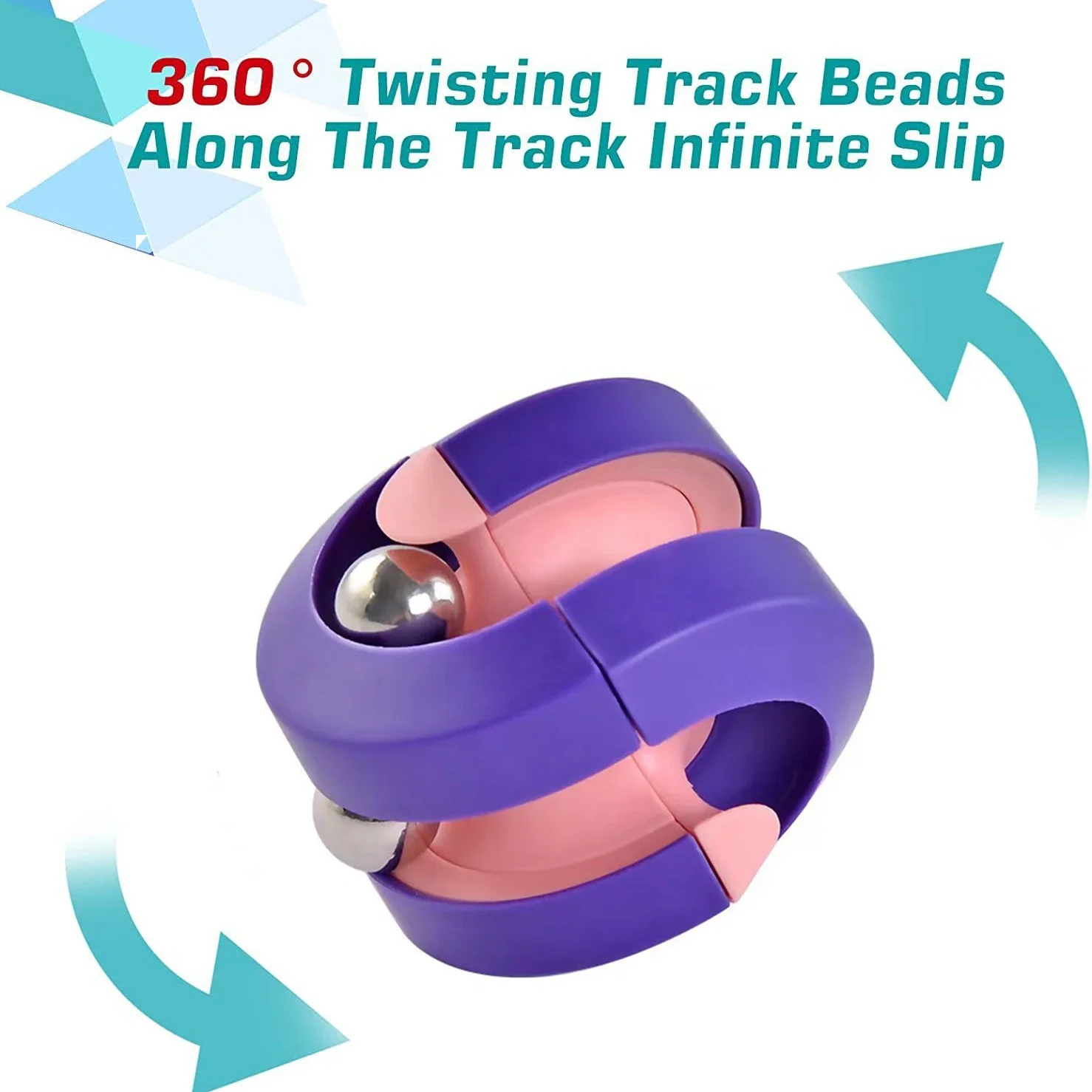 Decompression Orbit Ball Fidget Toys Anxiety ADHD Stress Relief Spinning Toy Beads Track Ball Gifts Kids Adults