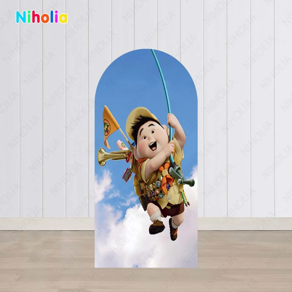 Up Pixar Arch Backdrop Polyester Cover Birthday Party Balloon Photograph Background Wedding Decoration Baby Shower Photo Booth