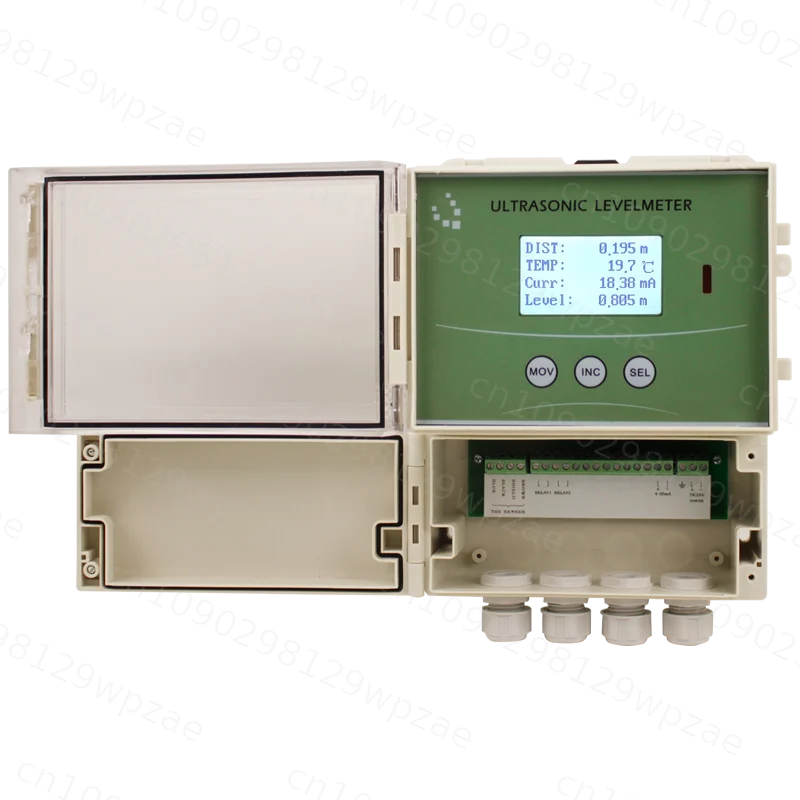 Split Display Open Channel Ultrasonic Flowmeter  RS485 Communication Ultrasonic Flow Meter