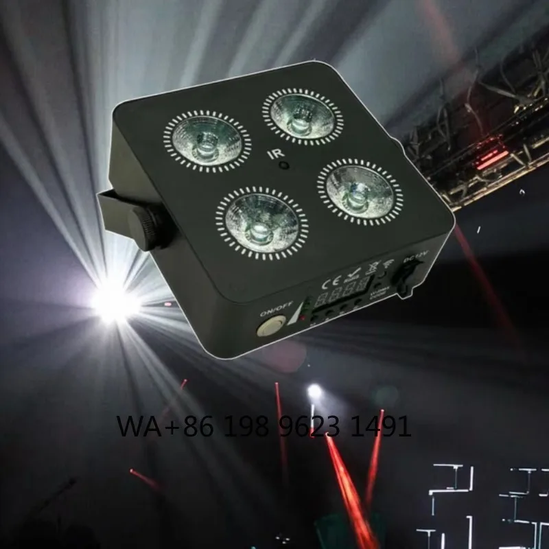 4X18W Flat Mini LED Par Light DMX512 Stage Lighting for Wedding Church Event DJ Party Disco Club Show