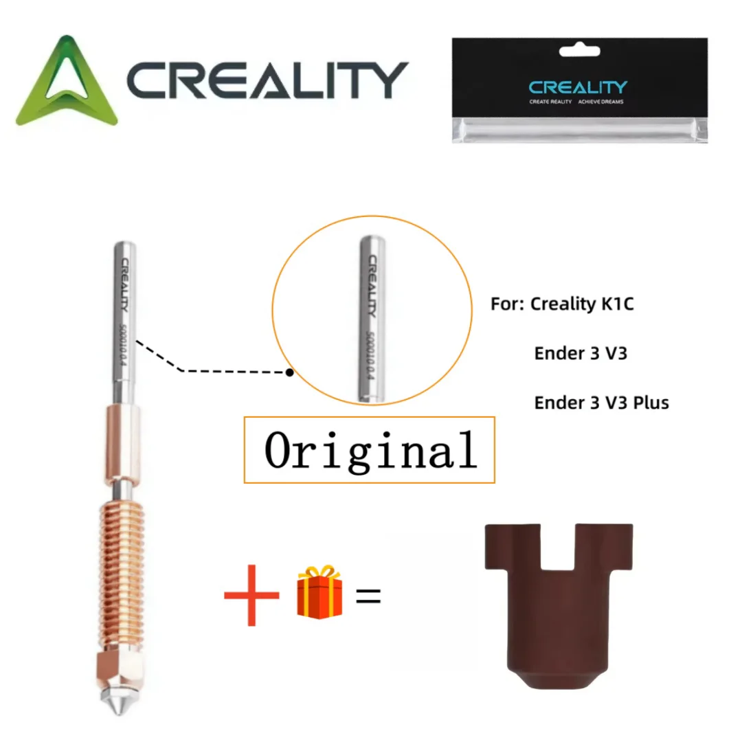Dysza Creality Quick-Swap 0,4 mm 1 szt. do K1 Max K1C Ender-3 V3 Dysza ze stali hartowanej Ulepszona szybka drukowanie