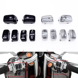 6pcs/set Motorcycle Hand Control Switch Decor Covers Button Protector Accessories for Harley VRSC Sportster Softail Dyna Models