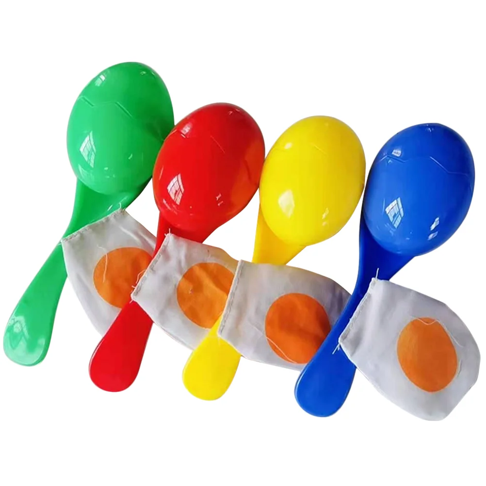 

4 Pcs Sports Spoon Egg Toy Child Outdoor Playset Kids Interactive Toys Spoons Game Plastic Party Games