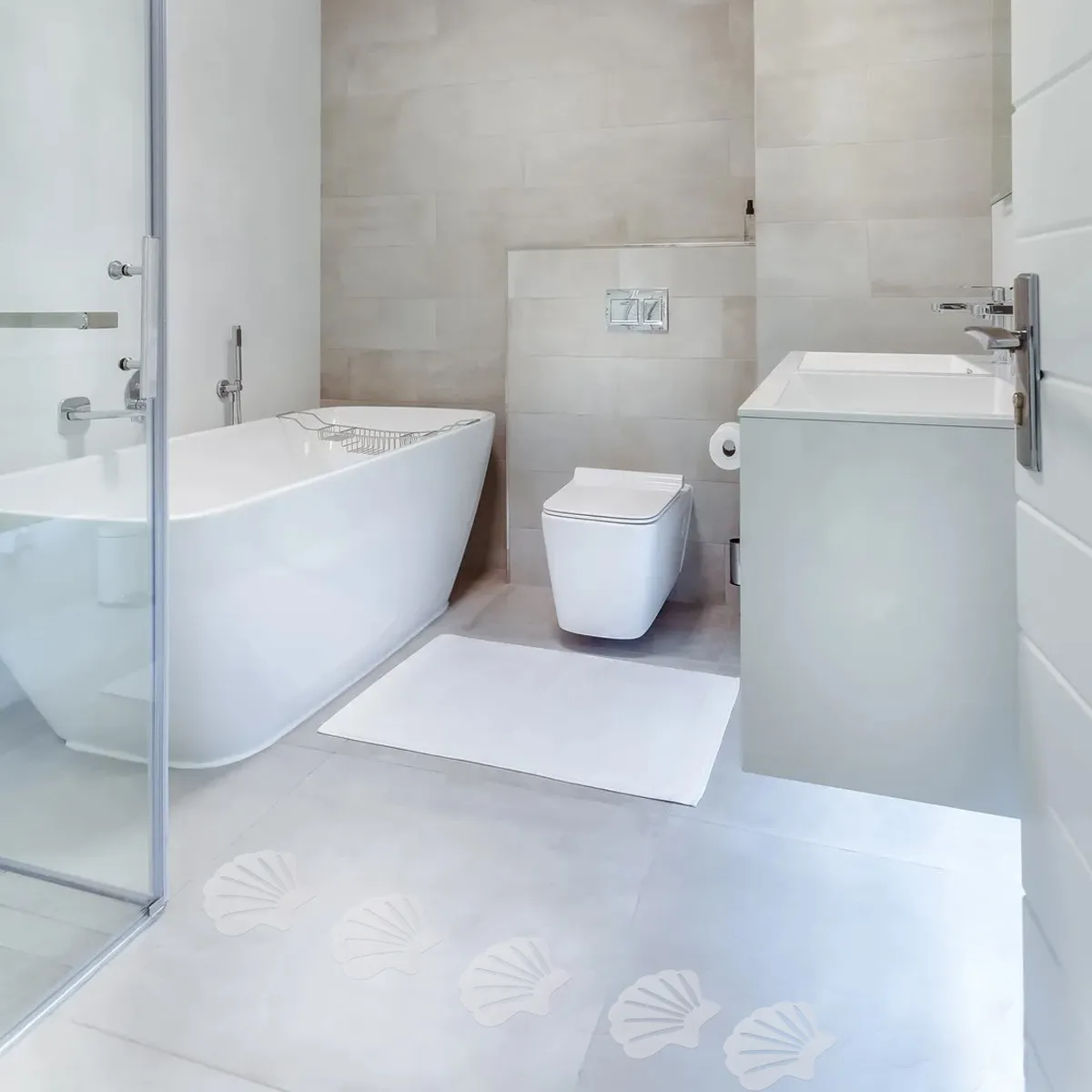 

12 шт. противоскользящих наклеек в форме морских ракушек для ванной, душа, кухни, бассейна, балкона, безопасные нескользящие накладки, противоскользящие стикеры