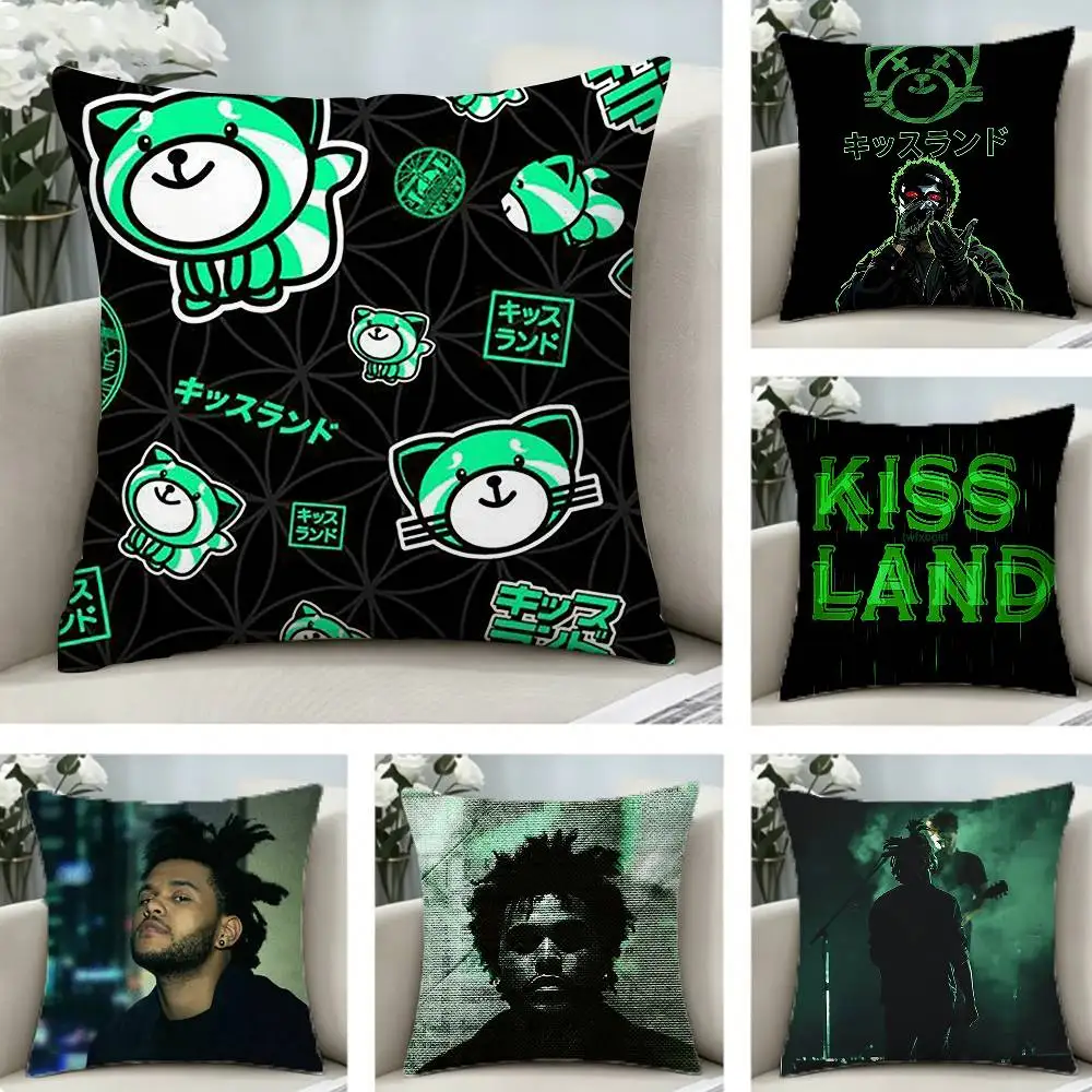 The Weeknd K-Kiss Land Pillow Case Pattern Printed Pillowcase For Living Room Sofa Cushion Cover