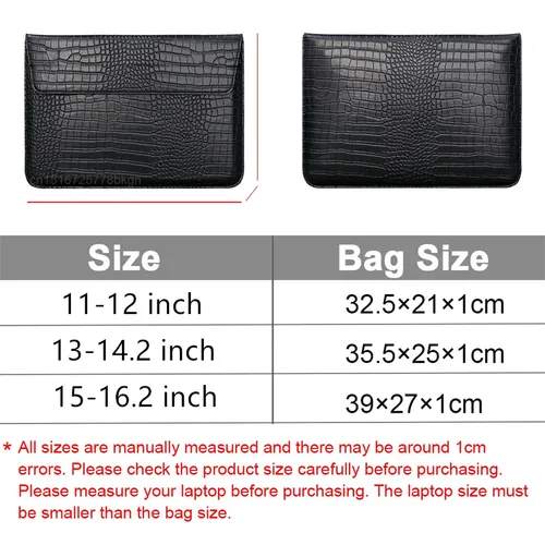 Imagen 2 del producto Funda con tapa de cuero de cocodrilo, funda para portátil para Macbook Air 13 14 15 16 pulgadas M5 M4 M3 M2 Chip Mac Book Pro, accesorios de cubierta