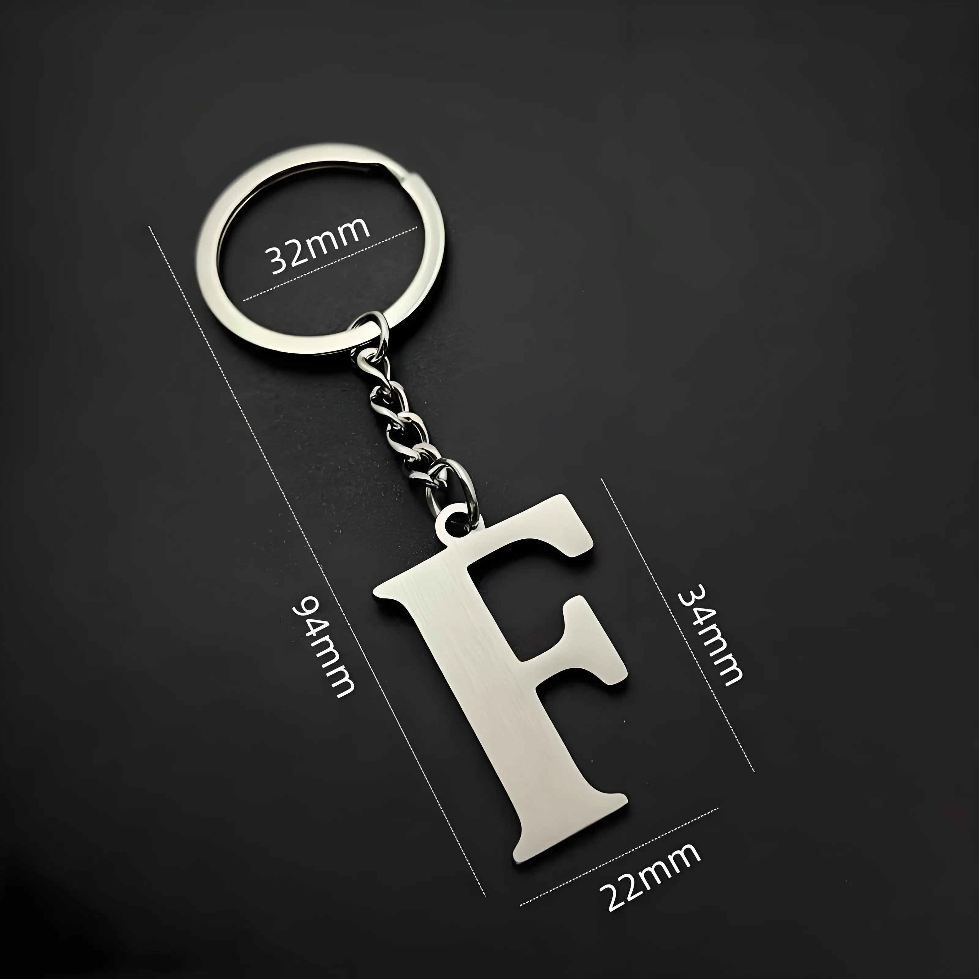 

Брелок с буквами на заказ, брелок с алфавитом из нержавеющей стали с гравировкой, индивидуальный подарок для женщин, модная сумка/автомобильный аксессуар