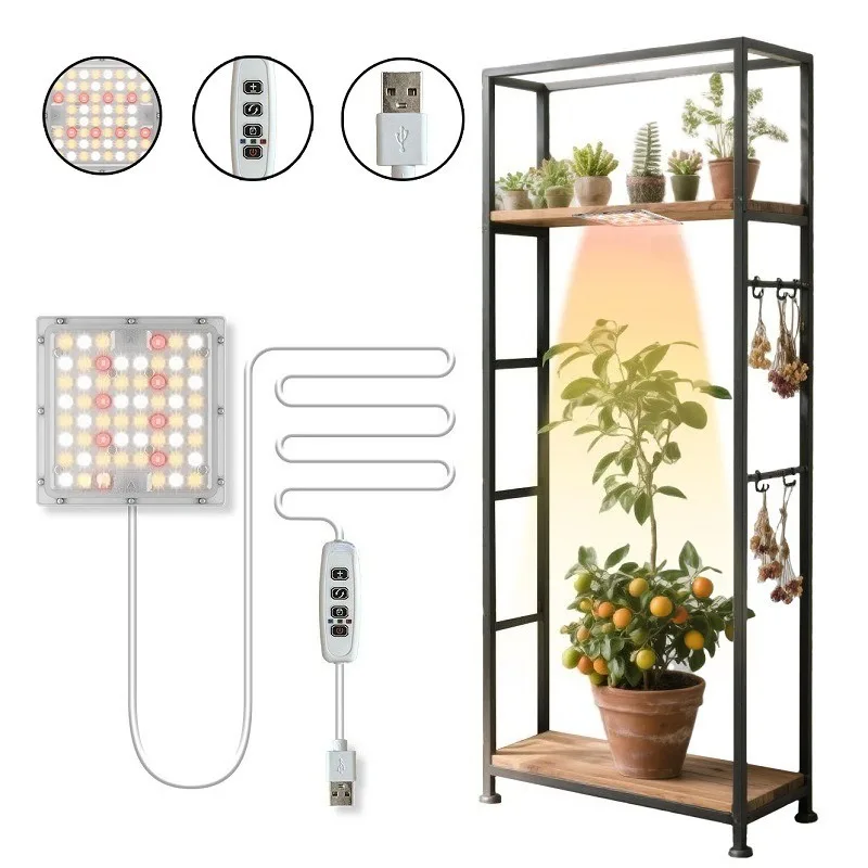 Aluminium LED Growing Lamps Tricolor Dimmable Grow Light Waterproof Greenhouse Growbox Phyto Lamp Full Spectrum Plant Lights