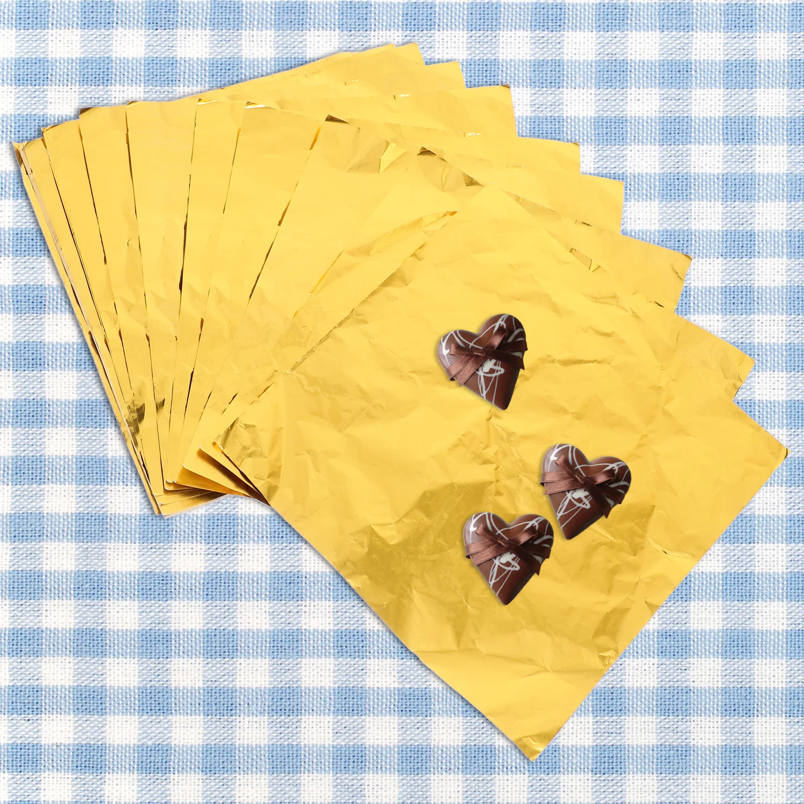 

100Pcs Shiny Aluminum Foil Sheets Wrap for Grilling Roasting Freezing Outdoor Barbecue Party Tin Foil