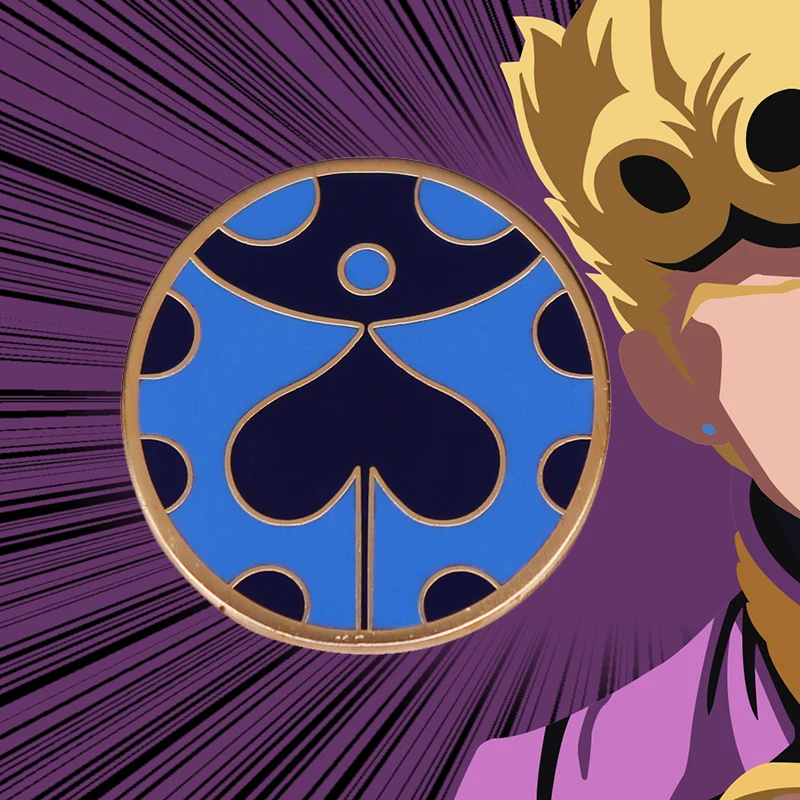 Jojos Bizarre Adventure - Giorno Giovanna Symbol Enamel Pin Give Life LadyBug Brooch Hirohiko Araki Manga Fans Cool Collection