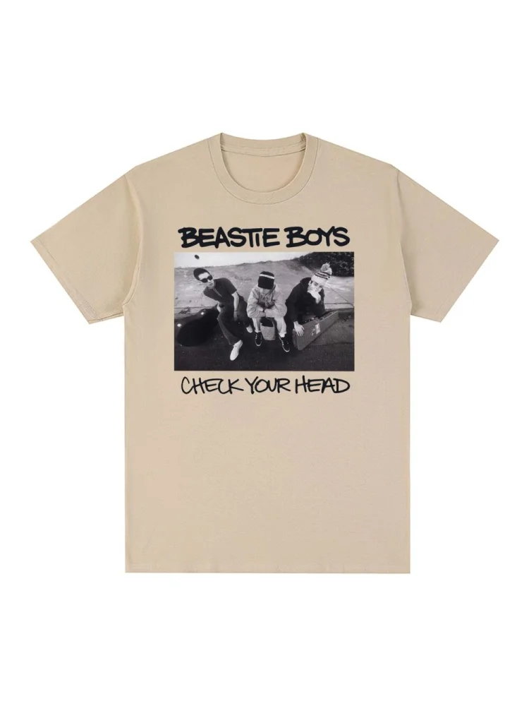 Beastie-T-shirt vintage pour hommes et femmes, T-shirt Hip Hop, Design simple, T-shirt en coton, Groupe de mode, Garçons, Vérifiez votre tête, Nouveau