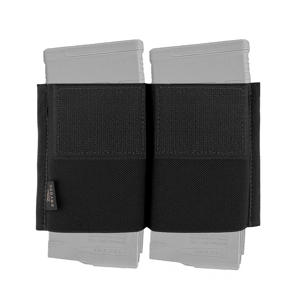 KRYDEX Tactical Double Mag Pouch Elastic 7.62 Magazine Insert Pouch Spiritus Style Buld-in Mag Holder For MK3 MK4 Chest Rig