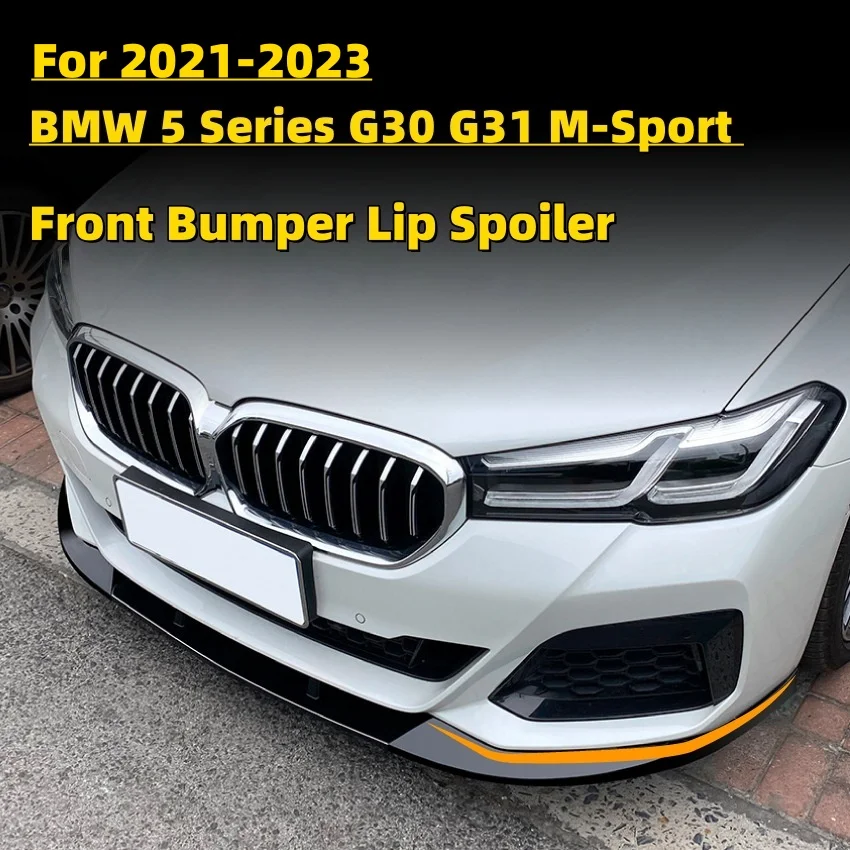 For 2021-2023 BMW 5 Series G30 G31 Car Front Bumper Lip Spoiler Splitter Diffuser Bodykits Tuning Apron 520i 520d 530i 530d 550i