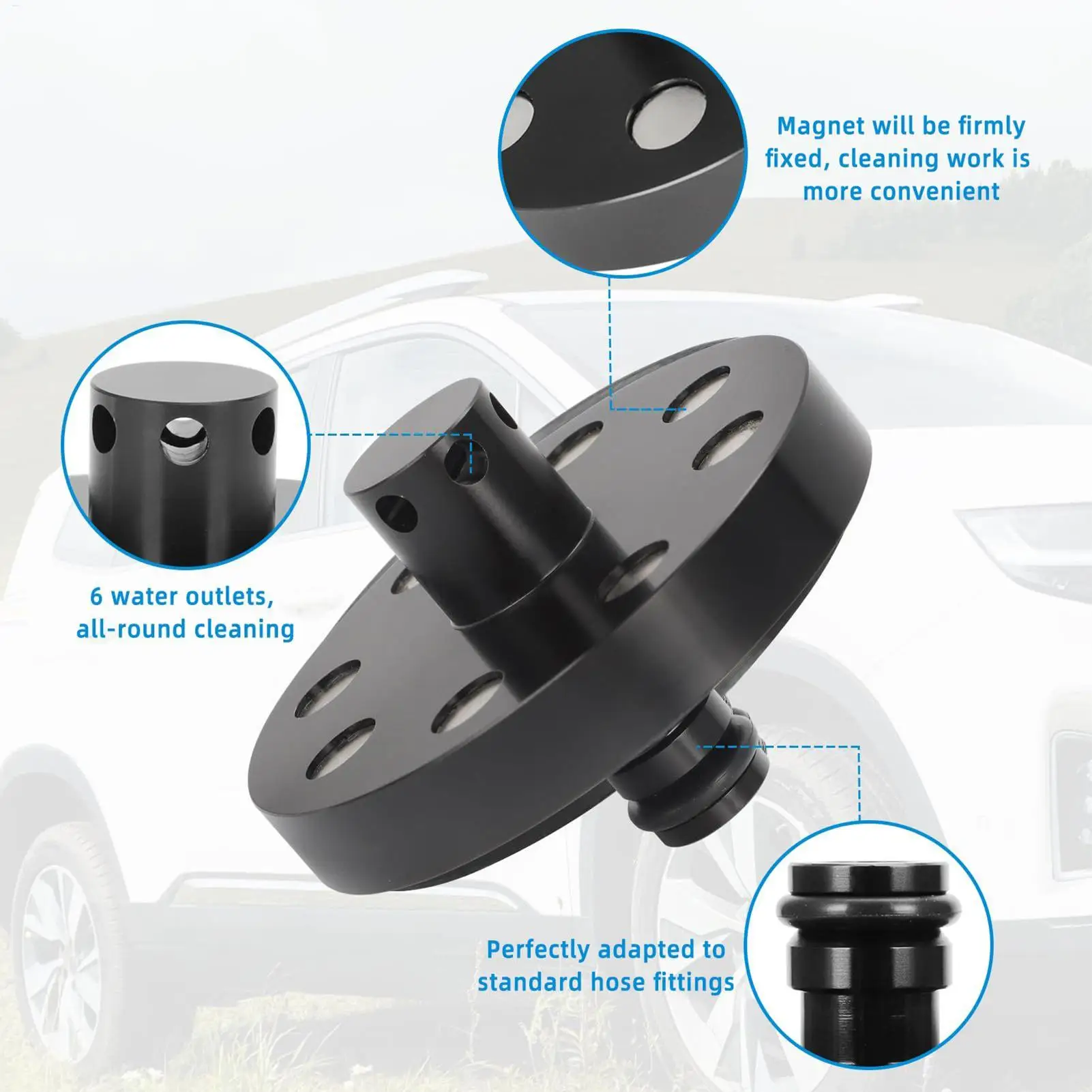 Limpiador de chasis, rueda de limpieza potente, Kit de lavado de chasis profesional para coche, camión, SUV, mantenimiento, limpieza, jardín de carretera