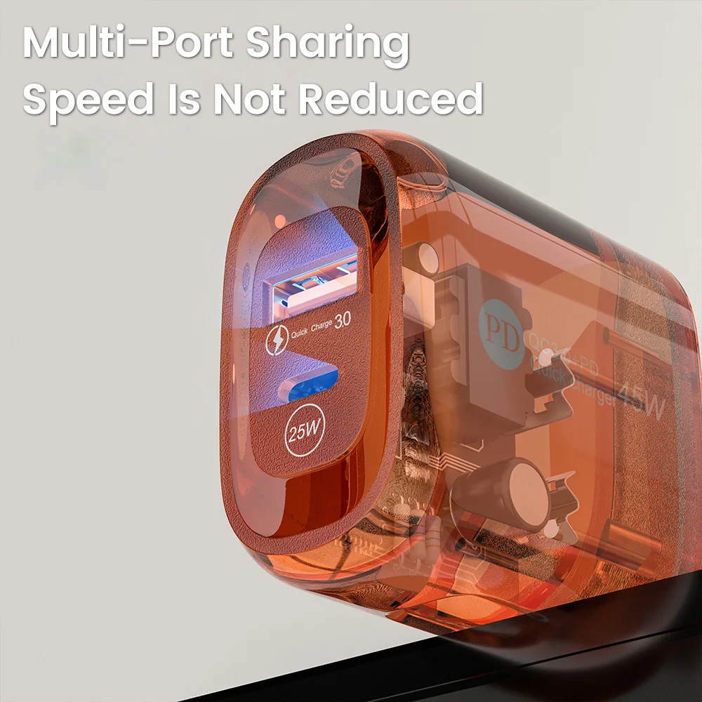 PD QC3.0 Fast Charging Type C + USB C Phone Charger For Huawei Xiaomi Samsung Iphone USB Type C Cable Phone Charger