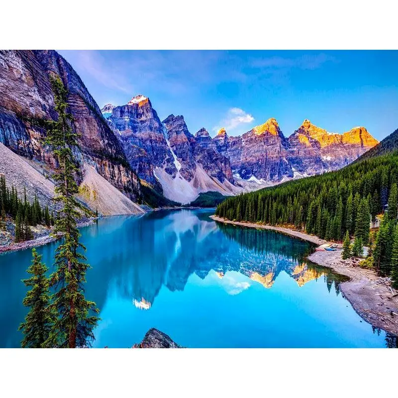 

500/1000/1200/2000 PCS Jigsaw Puzzles Tree River Landscape Family Activity Games for Gameroom Bedroom Gifts Home Decor