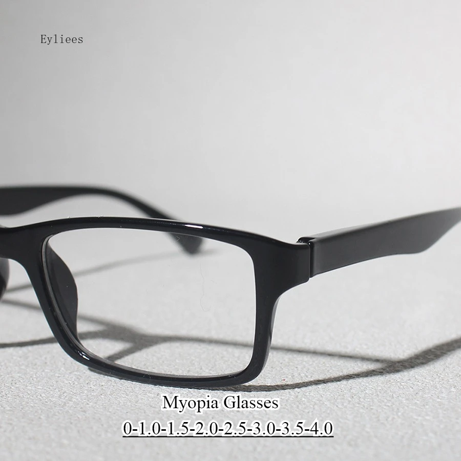 

Новые женские и мужские готовые очки для близорукости, очки для близорукости, черная пластиковая оправа -100 -150 -200 -250 -300 -350 -400 очки