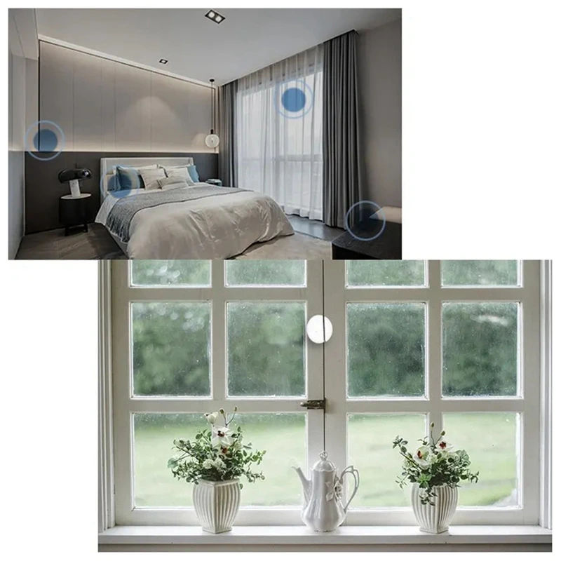 AT51-Tuya Smart Life Zigbee مستشعر نافذة الباب الذكي باب مفتوح مغلق كاشف حماية أمنية Alexa Home التحكم الصوتي