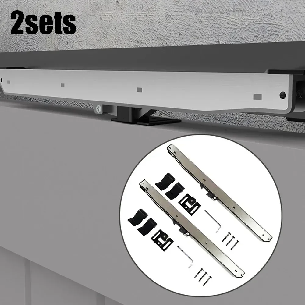 Imagem -03 - Soft Fechar Mecanismo para Damper Deslizante Porta do Celeiro Hardware Kit Faixa com Ganchos S-shape Atuadores Parafusos 2set