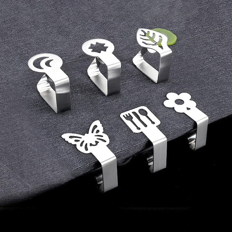 20PCS Cat Paw Tablecloth Clips Stainless Steel Adjustable Non Slip Fabric Clamps for Hotel Outdoor Party Wedding Event Decor