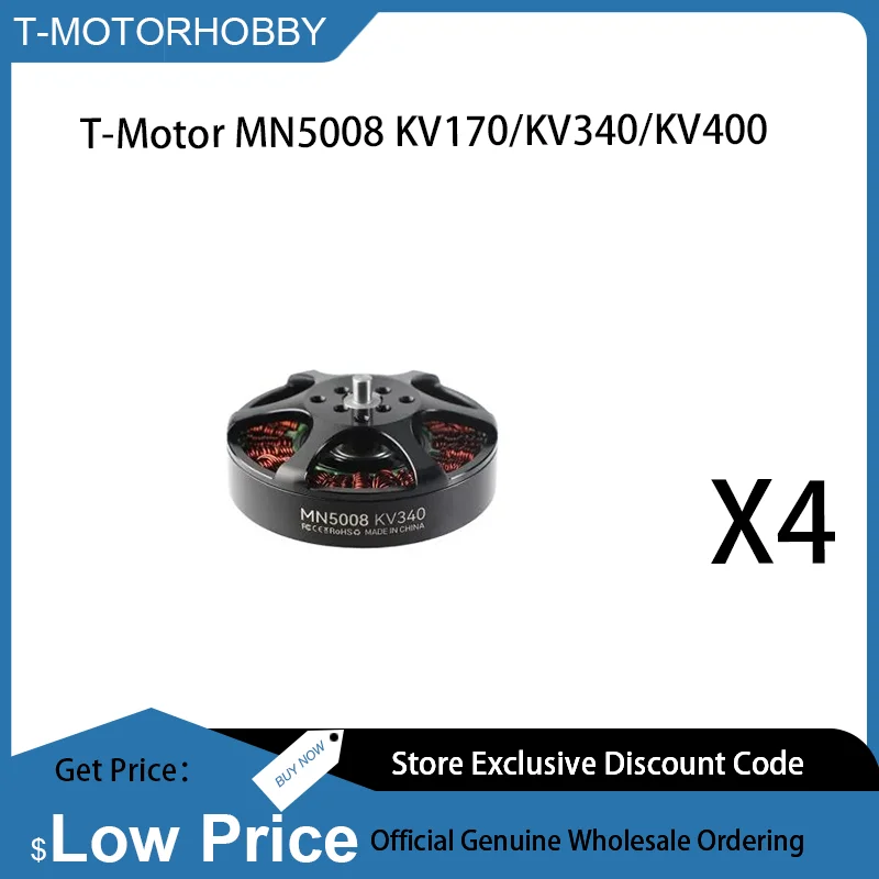 4Pcs T-MOTORHOBBY MN5008 KV170 KV340 KV400 Brushless motor