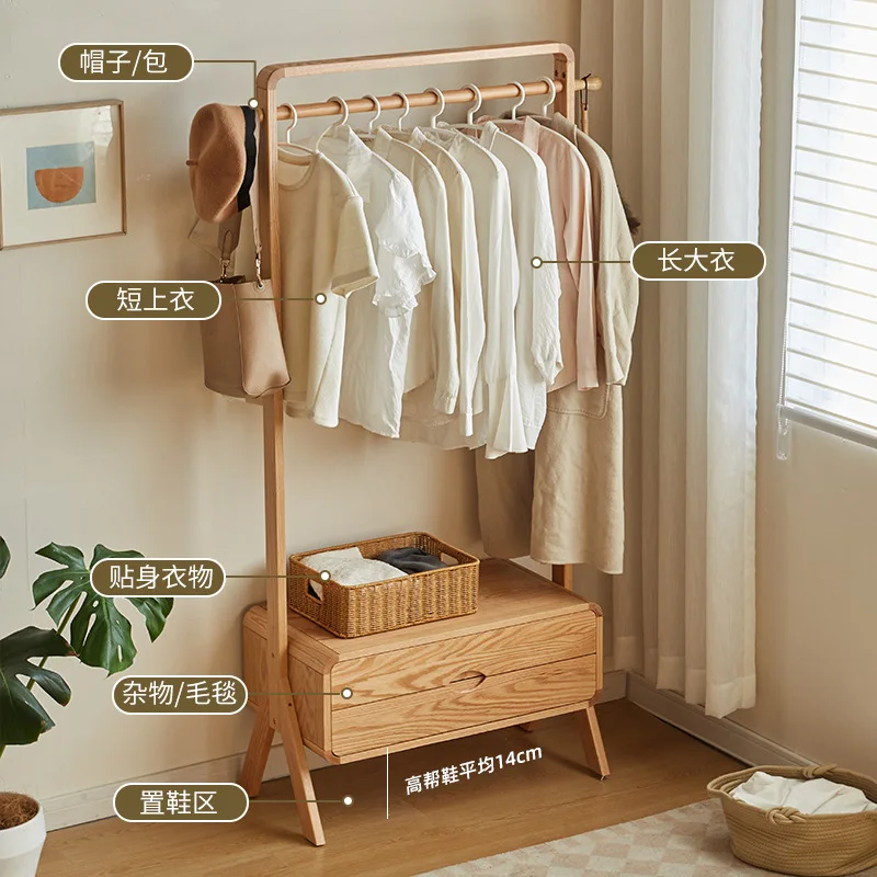 Rovere, appendiabiti, tutto in legno massello, pavimento, appendiabiti, camera da letto, stendibiancheria, casa, appendiabiti, multifunzione