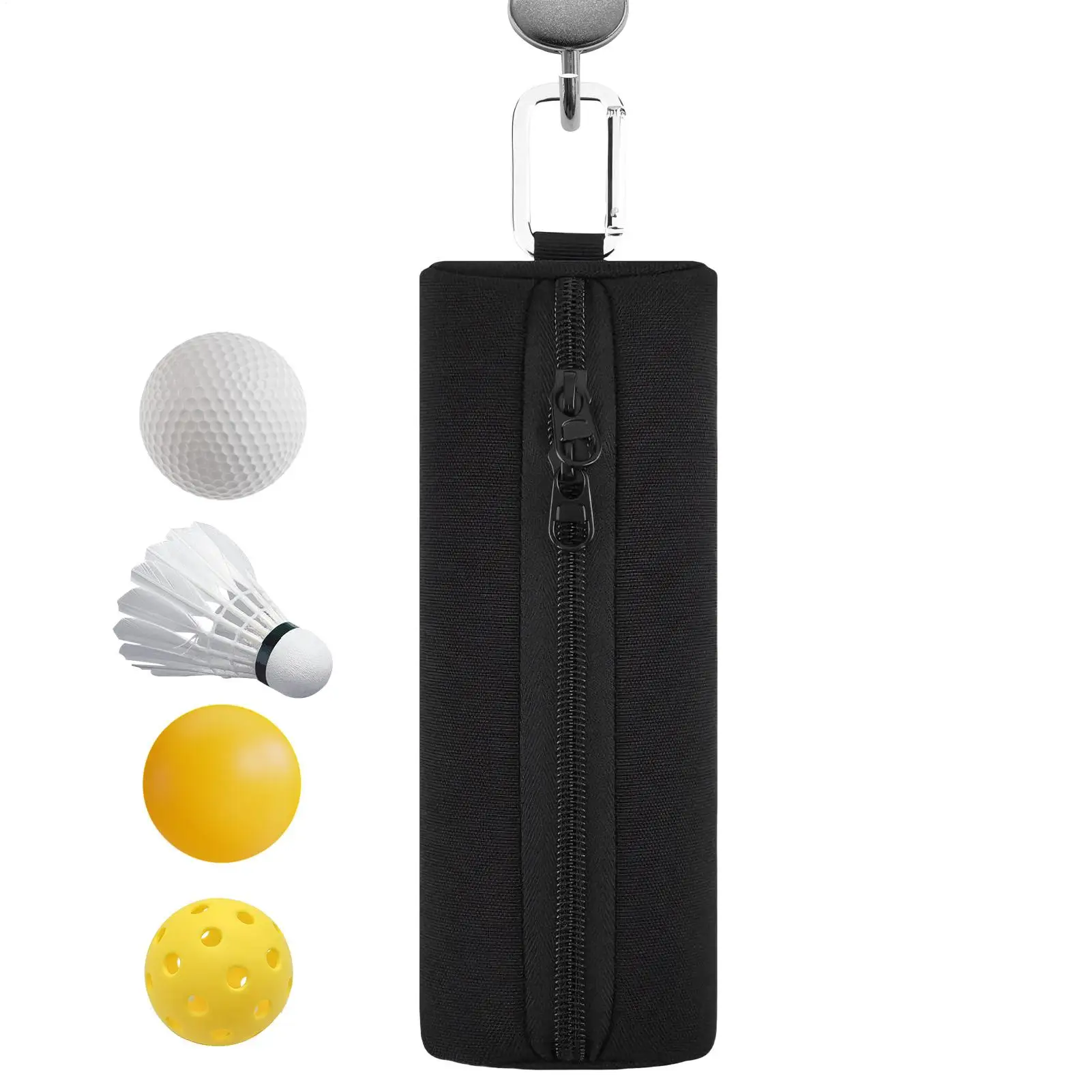 

Tennis Ball Bag Portable Breathable Carrying Pouch Pickleballs Holder Bag With Hook For Training Equipment Accessories Sports
