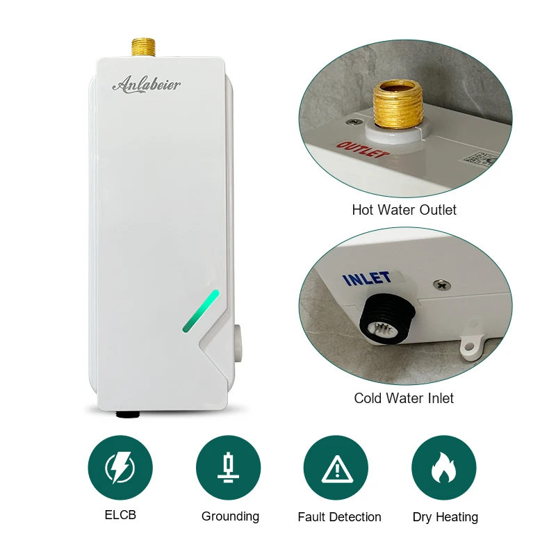 Chauffe Eau Instantane 220 V Badezimmer Guter Preis Dusche Elektrische Großhandel Tragbare Warmwasserbereiter