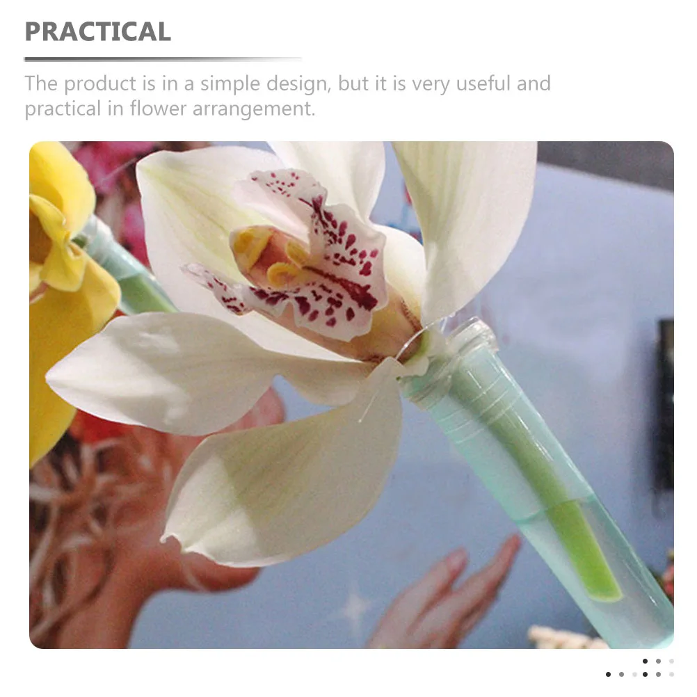 

90 Pcs .5cm Transparent Plastic Water Tubes for Fresh Flowers Carnations Roses Storage Nutrition Vials Floral Accessories
