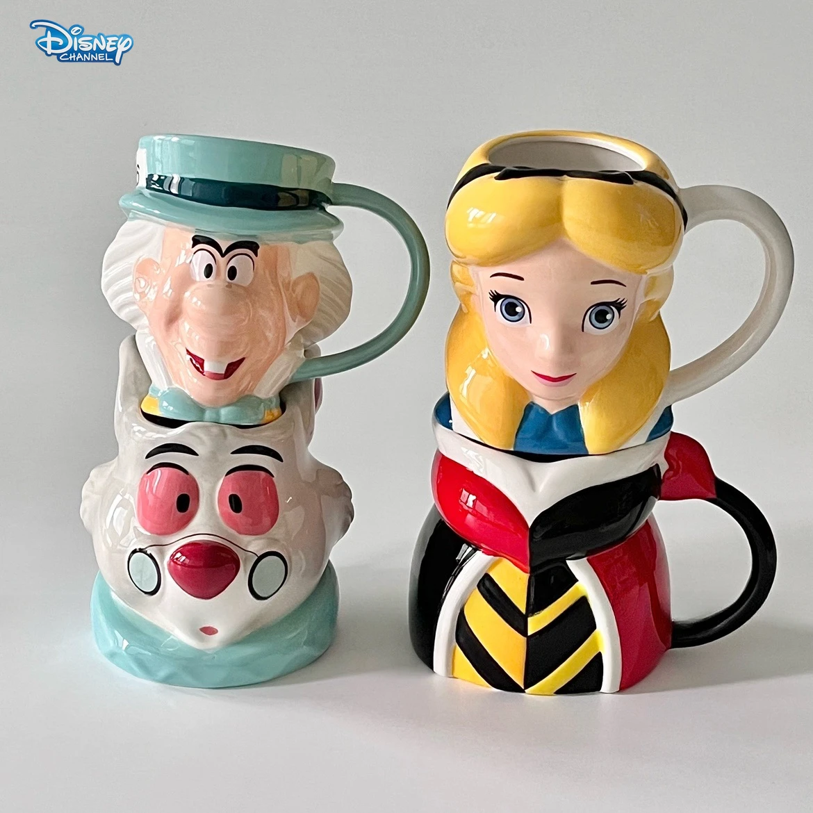 

Disney Alice series ceramic cups Cute and funny cartoon cups desktop ornaments Creative office coffee Home drinking cups