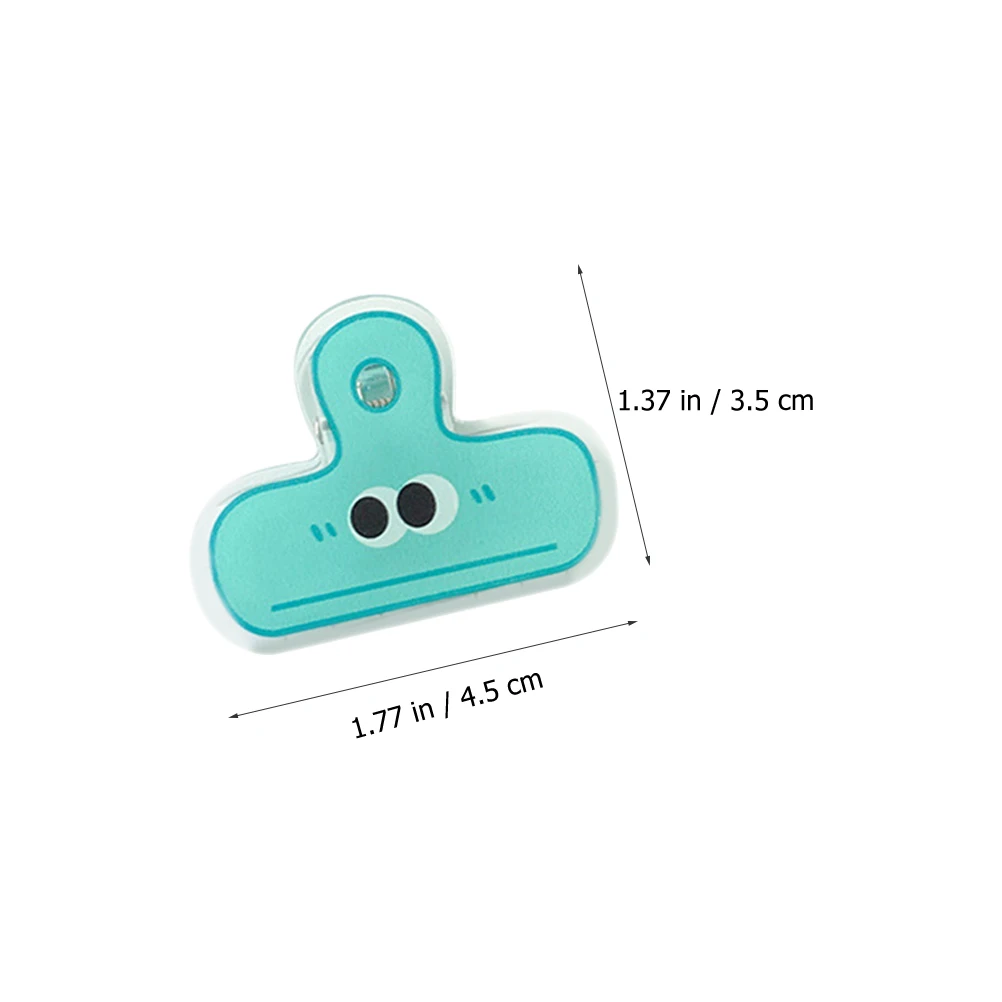 8 Pcs Folder Sub Chips Plastic Clips Cute Binder Medium File Small Bag Decorative Bags Office Eye