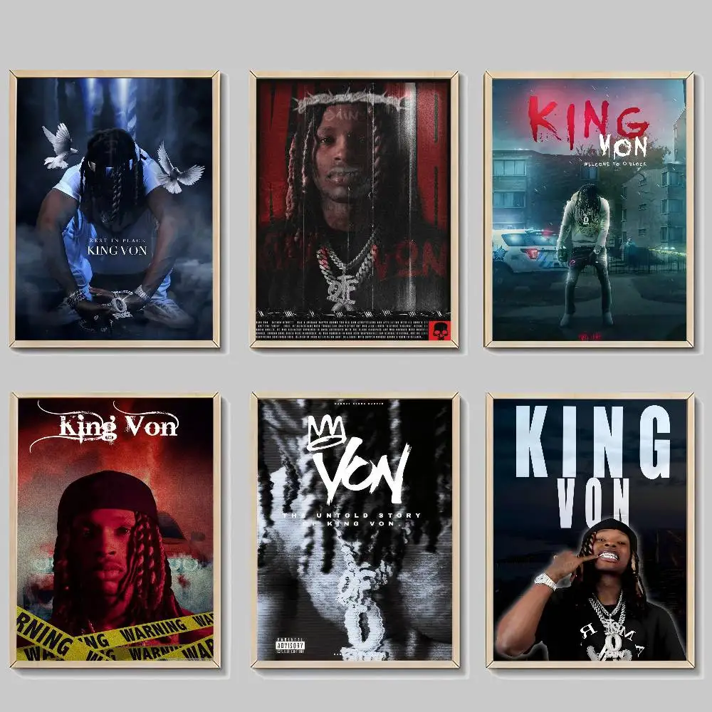 Rapper K-King Cool V-Von  Classic Vintage Posters Whitepaper Prints Posters Artwork Kawaii Room Decor