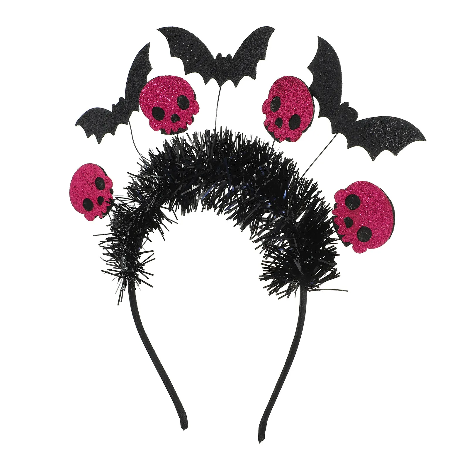 Skull Headband Halloween Hair Accessory for Adults Theme Wedding Costume Party School Event Performance Headdress Decor Hair